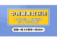 【7581期】实操一天300+，【中视频美女号】项目拆解，保