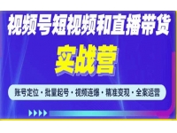 2023最新微信视频号引流和变现全套运营实战课程，小白也能玩