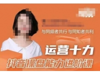 运营十力抖音操盘能力进阶课，抖音电商流量运营逻辑