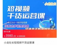 小龙社长·短视频干货运营课，?真正从0-1做好短视频，没有太