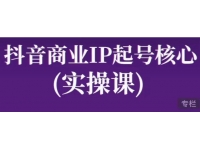 《抖音商业IP起号核心实操课》带你玩转算法，流量，内容，架构