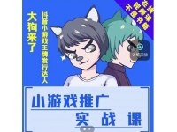 大狗来了《小游戏推广实战课》带你搭建一个游戏推广变现账号