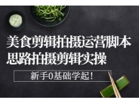湘水《美食剪辑拍摄运营》脚本思路拍摄剪辑实操，0基础学起