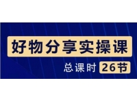 大木《好物分享短视频运营实操班》一部手机从零到一带货实操赚钱
