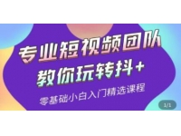 专业短视频团队《教你玩转抖+》0基础小白入门精选课程