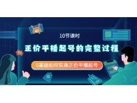 正价平播起号的完整过程：0基础如何实操正价平播起号（10节课