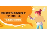 《短视频带货混剪实操法》小白也能上手，快速涨粉带货变现