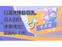 千万社《抖音表情包引流月入2W》