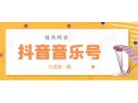 轻风闲谈《抖音音乐号变现第一期》