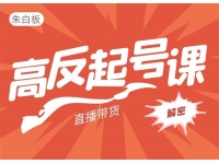 朱白板《直播带货高反起号玩法》