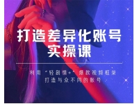 女黑克《打造差异化账号实操课》