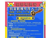微妙哥抖音影视号月入三万